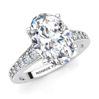 Finley Oval Diamond Engagement Ring – Platinum thumbnail 2