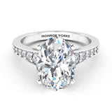 Finley - platinum engagement ring with a premium oval cut diamond