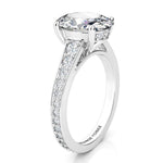 Finley Platinum - Oval Centre with Graduating Band - Monroe Yorke Diamonds