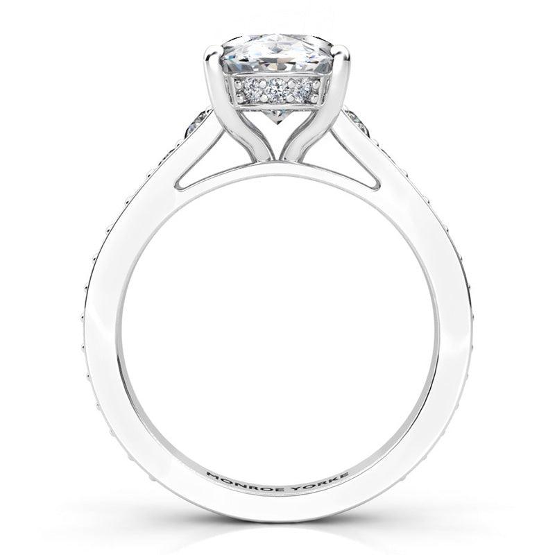 Finley Platinum - Oval Centre with Graduating Band - Monroe Yorke Diamonds — view 6