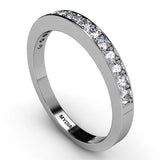 Fiona Ladies Diamond Wedding Ring, 0.30 carats. Top View. White gold or platinum. 