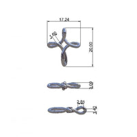 Fluid Wire Cross Pendant in White Gold or Platinum thumbnail 3