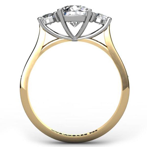 Forever trilogy ring. Side view showing the beautiful detail of this ring — view 4