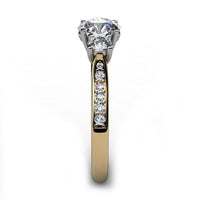 Forever - Yellow Gold Three Diamond Ring thumbnail 5