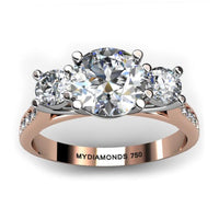 Forever - Rose Gold Three Diamond Ring thumbnail 2