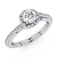 Gale - Unique Halo Diamond Engagement Ring thumbnail 3