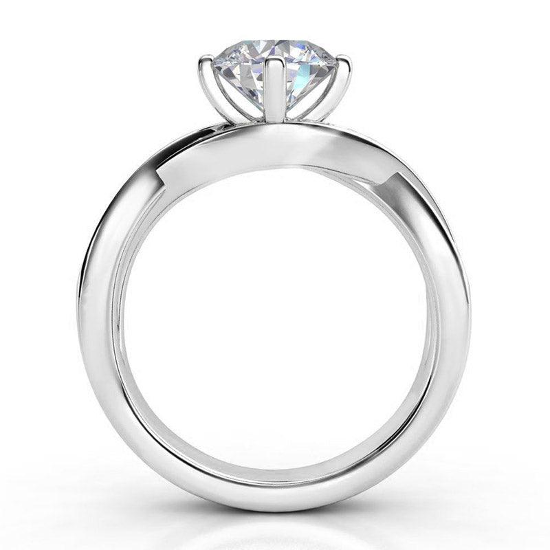 Galexia - unique diamond ring.  Side view