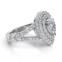Galina Pear Cut Double Halo Diamond Engagement Ring thumbnail 4
