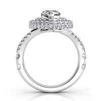 Galina Pear Cut Double Halo Diamond Engagement Ring thumbnail 2