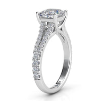 Gemma - Platinum Double Band Princess Cut Diamond Ring thumbnail 4