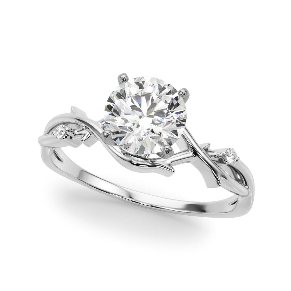 Giada — Round Lab Grown Diamond Engagement Ring with Twisted Band — hand-finished lab grown engagement ring by Monroe Yorke Diamonds — view 2