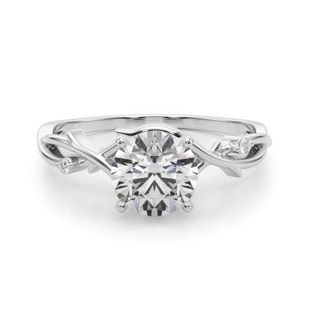 Giada — Round Lab Grown Diamond Engagement Ring with Twisted Band — hand-finished lab grown engagement ring by Monroe Yorke Diamonds — view 4