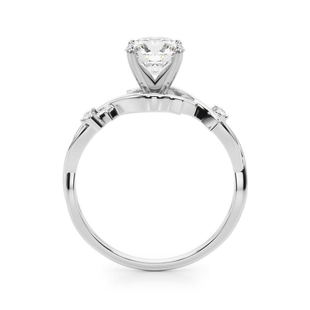 Giada — Round Lab Grown Diamond Engagement Ring with Twisted Band — hand-finished lab grown engagement ring by Monroe Yorke Diamonds — view 5