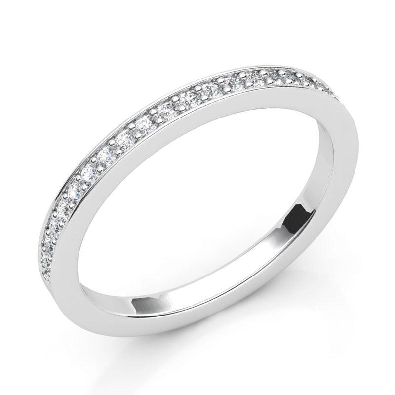 Gigi - Pave Set Diamond wedding ring, 0.21 carats