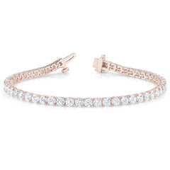 Giselle - Rose Gold, Round Diamond Tennis Bracelet