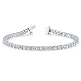 Giselle - Round Diamond Tennis Bracelet in White Gold or Platinum