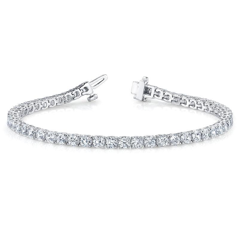 Giselle - Round Diamond Tennis Bracelet in White Gold or Platinum