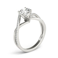 Greta — Round Lab Grown Diamond Engagement Ring with Diamond Shoulders thumbnail 5
