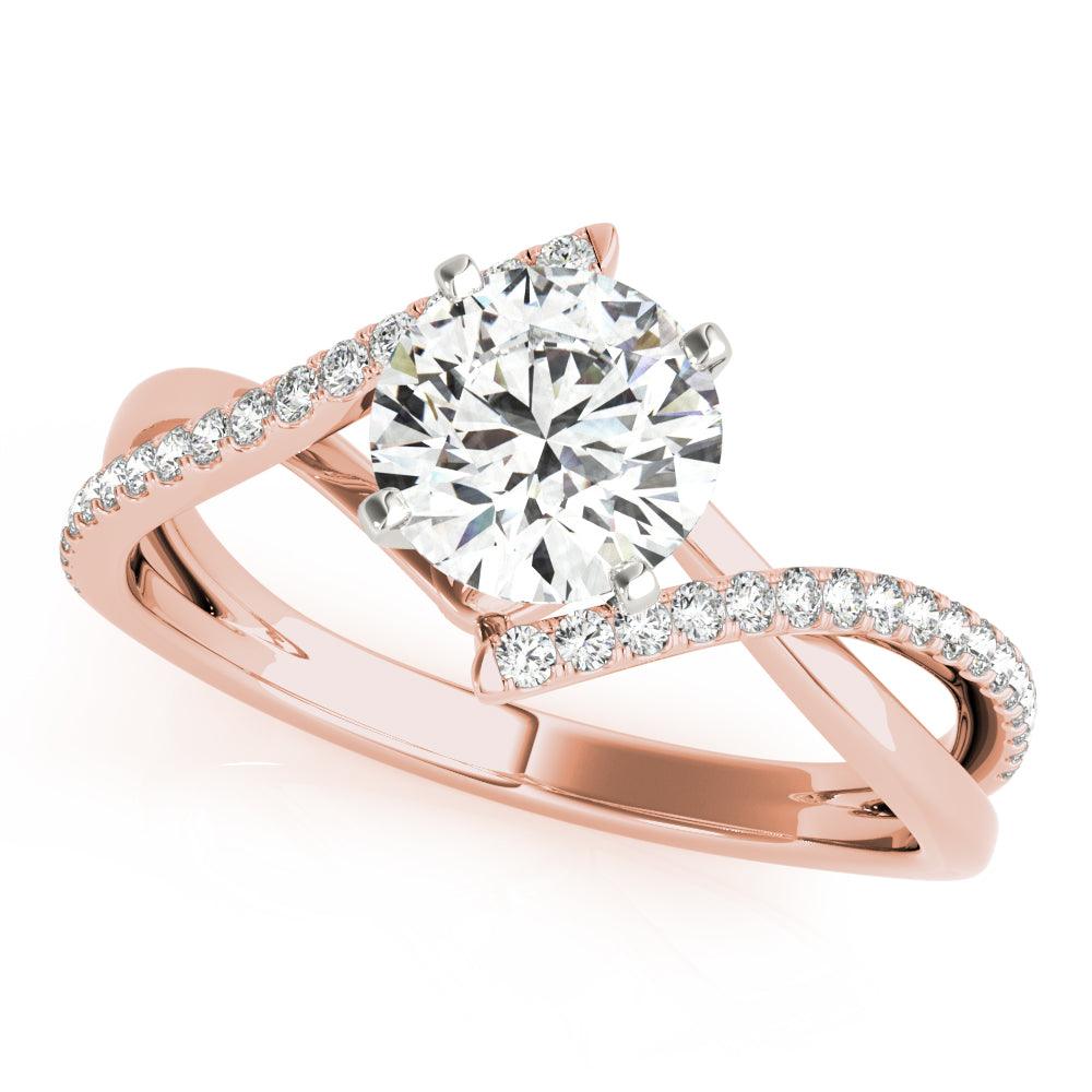 Greta — Round Lab Grown Diamond Engagement Ring with Diamond Shoulders — hand-finished lab grown engagement ring by Monroe Yorke Diamonds — view 6