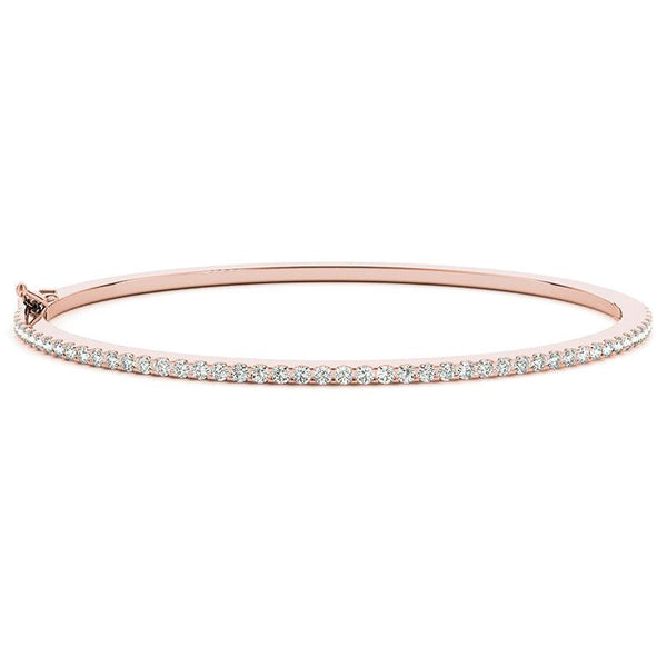 Hazel diamond bangle in rose gold 