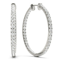 Helen - Inside Out Diamond Hoop Earrings - 0.50ct thumbnail 1