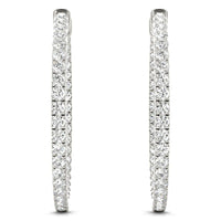 Helen - Inside Out Diamond Hoop Earrings - 0.50ct thumbnail 2