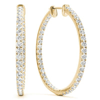 Helen - Inside Out Diamond Hoop Earrings - 0.50ct thumbnail 7