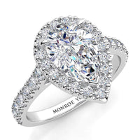 Iris - Pear Diamond Halo Engagement Ring thumbnail 3