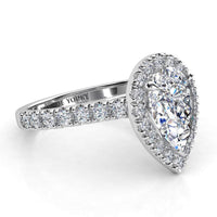 Iris - Pear Diamond Halo Engagement Ring thumbnail 4
