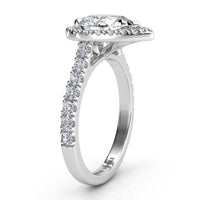 Iris - Pear Diamond Halo Engagement Ring thumbnail 2