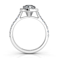 Iris – Platinum Pear Diamond Halo Engagement Ring thumbnail 5