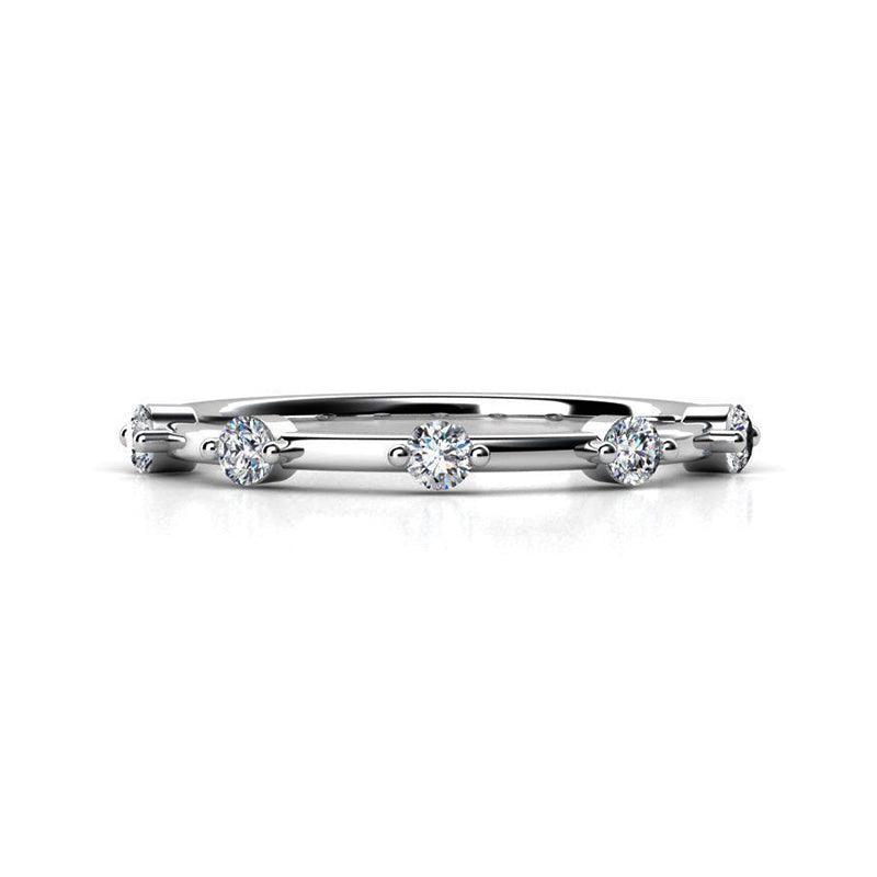 Island Diamond Ring. White Gold or platinum. 0.25 carats of round diamonds