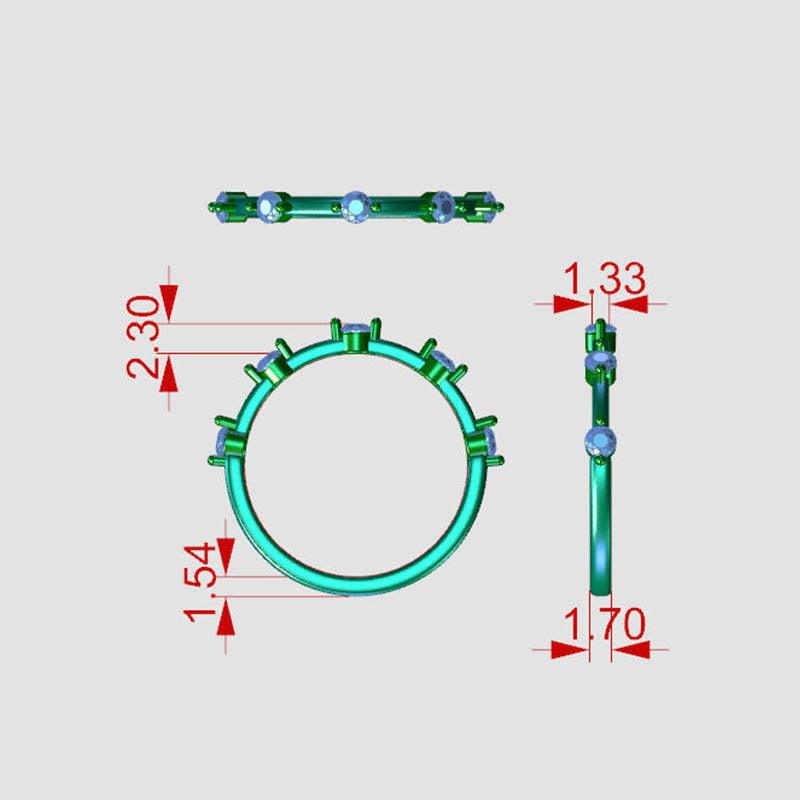 Island diamond ring.  Measurements — view 4