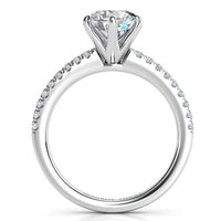 June — Round Lab Grown Diamond Engagement Ring with Side Diamonds thumbnail 5