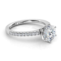 June – 6-Claw Round Brilliant Cut Diamond Engagement Ring thumbnail 3