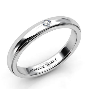 Khloe - Solo Diamond Wedding Ring, view 2