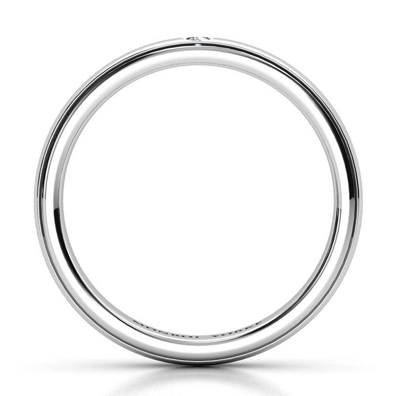 Khloe - Solo diamond wedding ring.  Side view