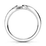 Lacey - fitted diamond wedding ring. Side view. 