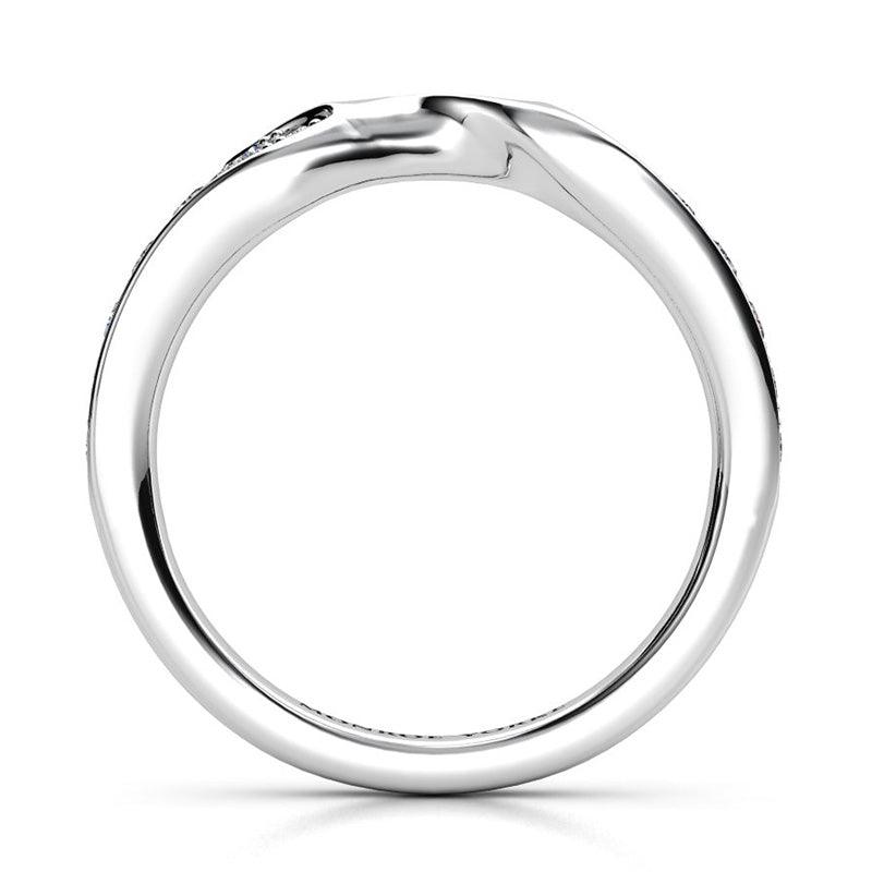 Lacey - fitted diamond wedding ring. Side view. 