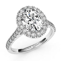 Laurel – GIA Certified Oval Diamond Halo Engagement Ring thumbnail 3