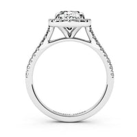Laurel - Oval Cut Diamond Halo Engagement Ring. Platinum thumbnail 6