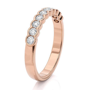 Leah - Rose Gold Diamond Wedding & Anniversary Ring 0.50ct, view 2