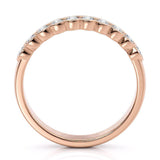 Leah - Diamond wedding ring, anniversary ring, eternity ring.  The perfect gift in rose gold.  0.50 carats of diamonds.  Side view