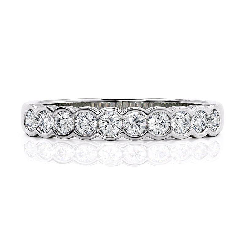 Leah - Diamond wedding ring, anniversary ring, eternity ring.  The perfect gift in white gold or platinum.  0.50 carats of diamonds. 