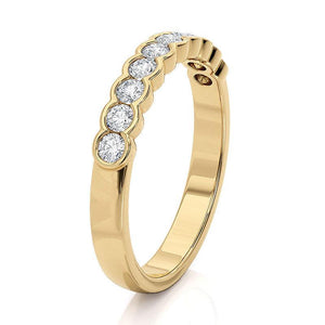 Leah - Yellow Gold Diamond Wedding & Anniversary Ring 0.50ct, view 2