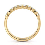 Leah - Diamond wedding ring, anniversary ring, eternity ring.  The perfect gift in yellow gold.  0.50 carats of diamonds.  Side view