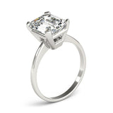 Lenore - side view of 4.0 Carat Emerald Cut Diamond Engagement Ring - Monroe Yorke Diamonds