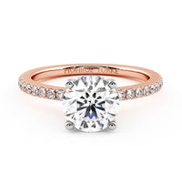 Liliana - Rose Gold Hidden Halo Engagement Ring thumbnail 1