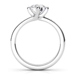 Unique Lola engagement ring side view