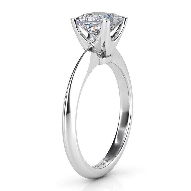 Louisa White Gold — Princess Cut Lab Grown Diamond Solitaire Ring — hand-finished lab grown engagement ring by Monroe Yorke Diamonds — view 5